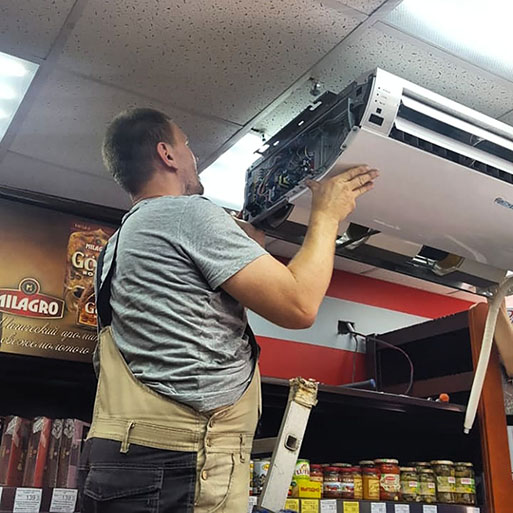 установка внутреннего блока кондиционера